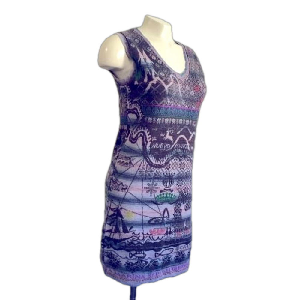 Catherine ANDRE sleeveless v neck wool ? Dress. S/ M ?